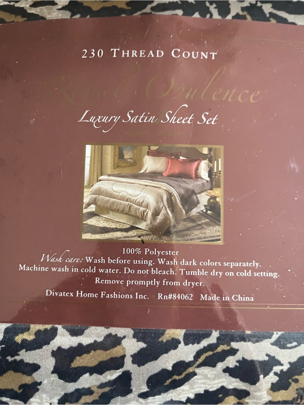 Divatex Home Fashions 230TC Luxury Satin Sheet Set - Brown & Cream